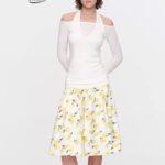 Spring Muse A-Line Midi Skirt