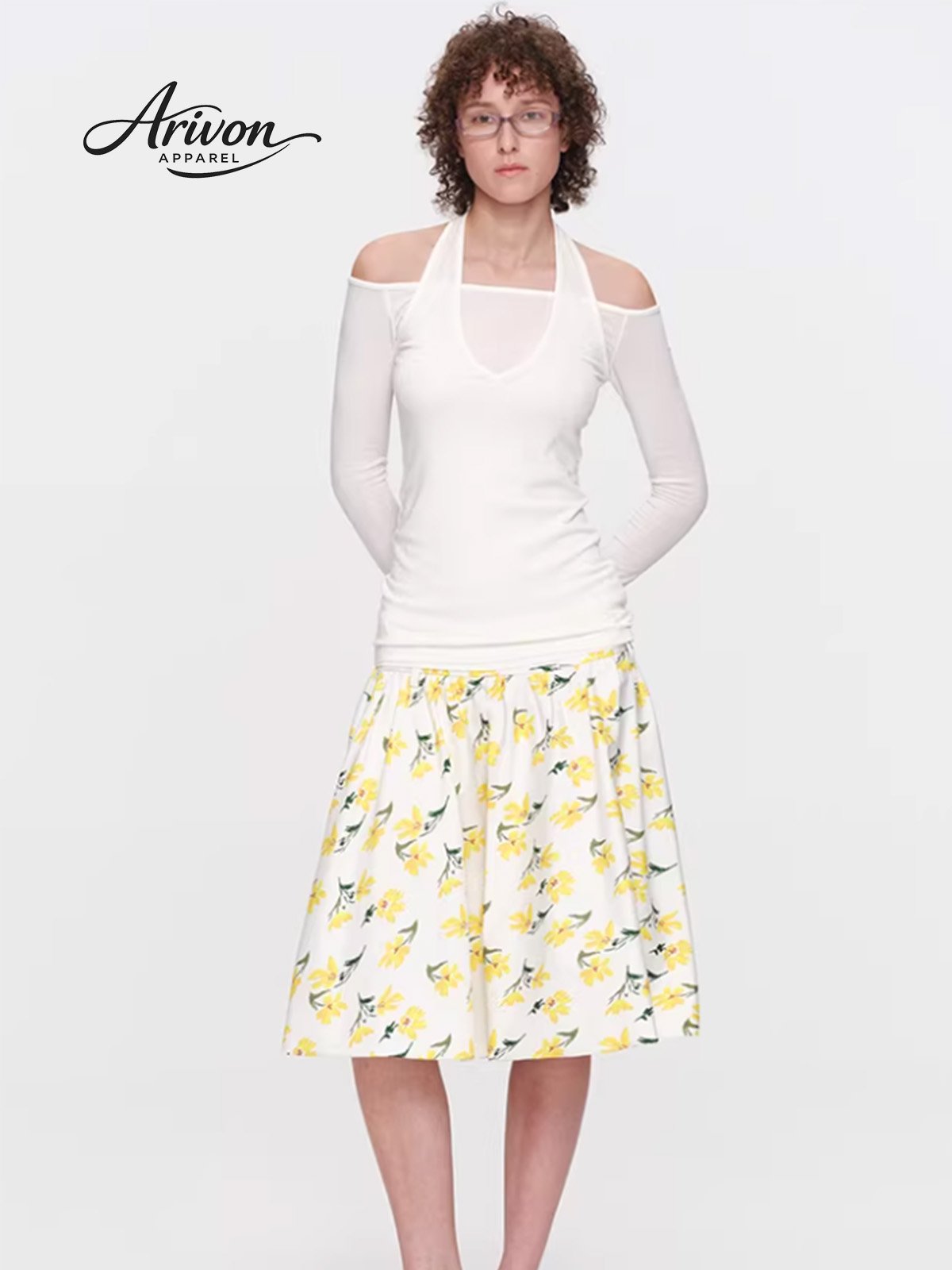 11logo Spring Muse A-Line Midi Skirt - Image 1