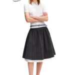 Urban Form Structured A-Line Skirt