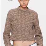 Wild Texture Leopard Crop Jacket
