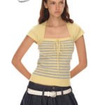 Contour Chic Square Neck Knit Tee