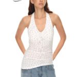 Polka Grace Halter Tie Camisole