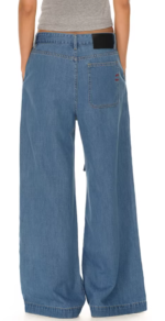 Retro Ease Drawstring Wide-Leg Denim Pants - Image 3